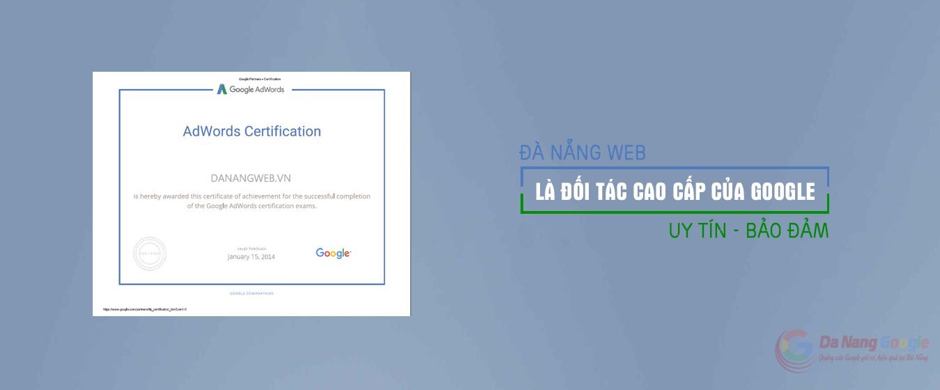 Đà Nẵng Web đối tác chính thức của google 
