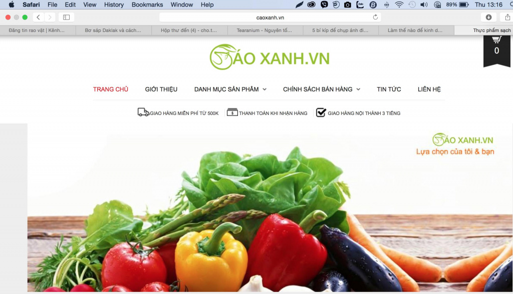 Thiết kế web bán sản phẩm nông nghiệp