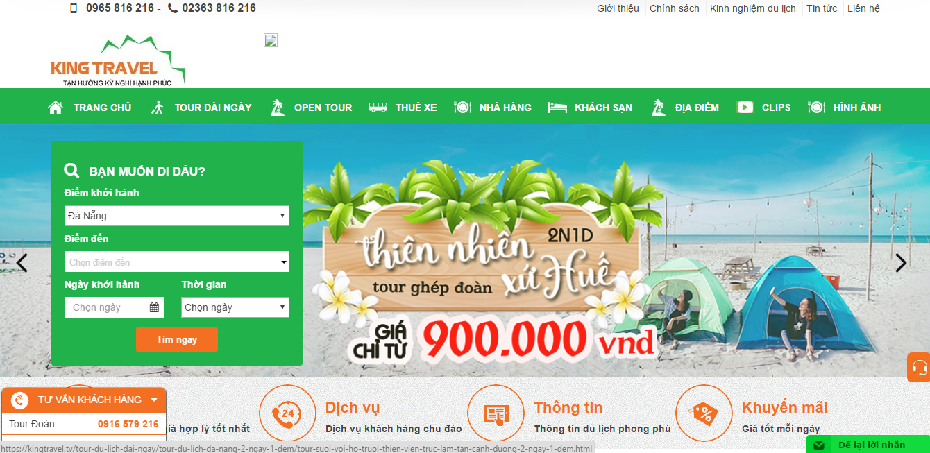 Thiết kế web cho thuê xe tại Đà Nẵng